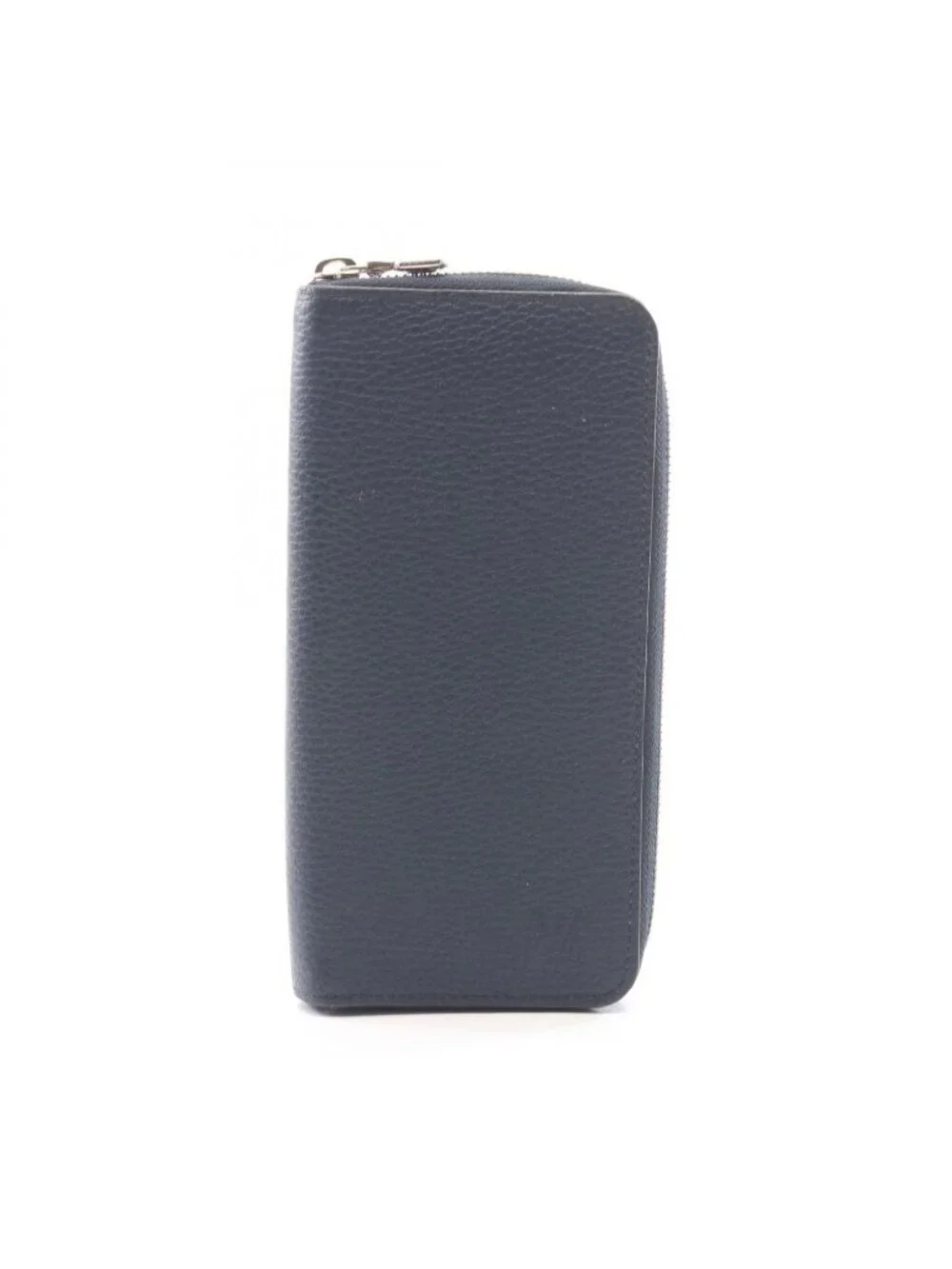 Louis Vuitton Round Wallet Zippy Vertical Navy Leather